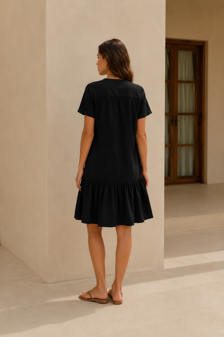 Robe en coton et lin
