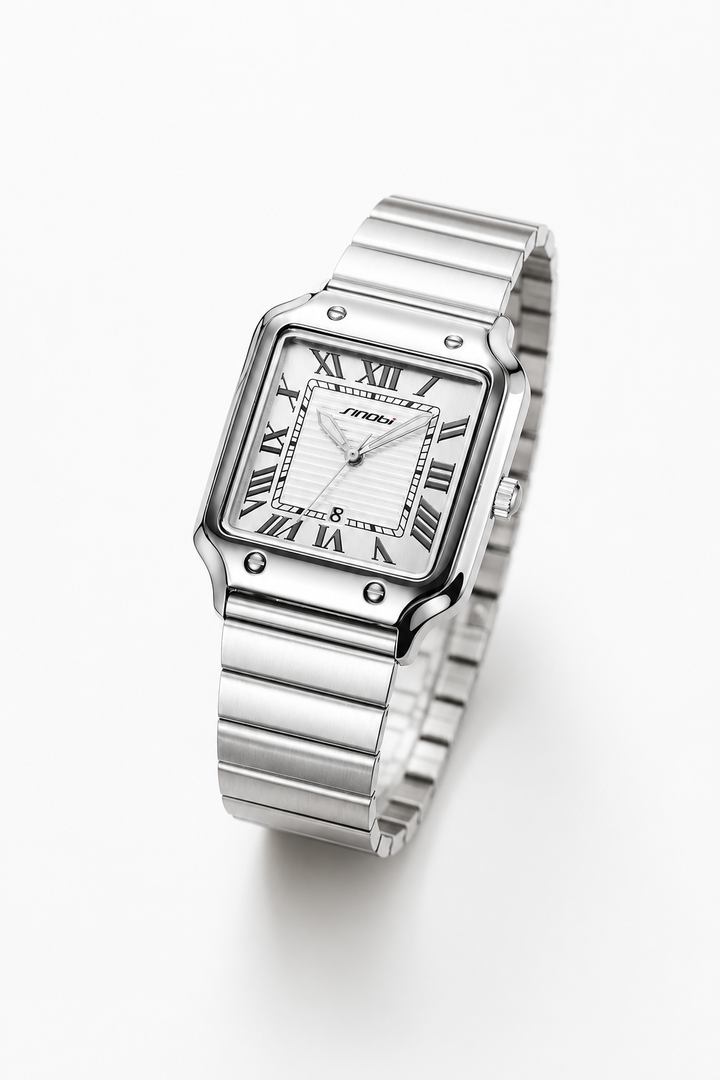 Montre Classique Romaine en Acier