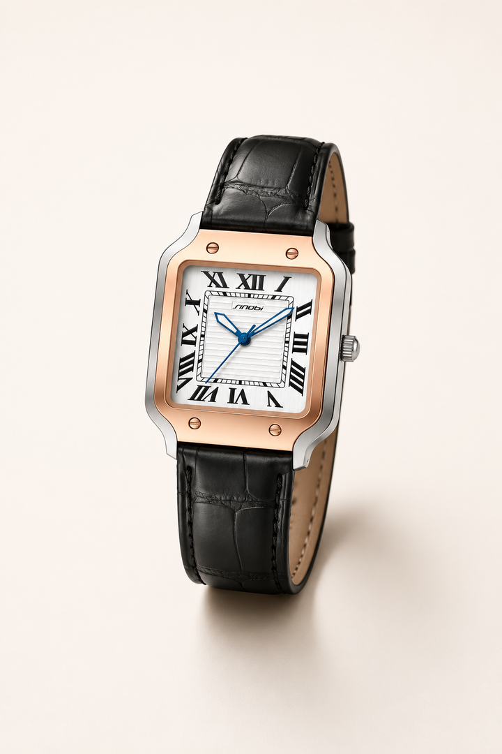 Montre Classique Romaine en Acier
