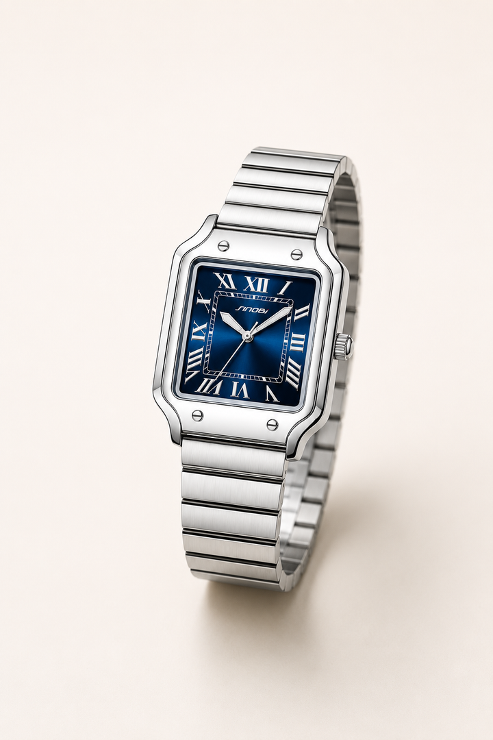 Montre Classique Romaine en Acier