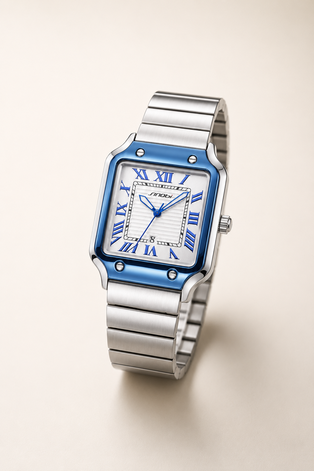 Montre Classique Romaine en Acier
