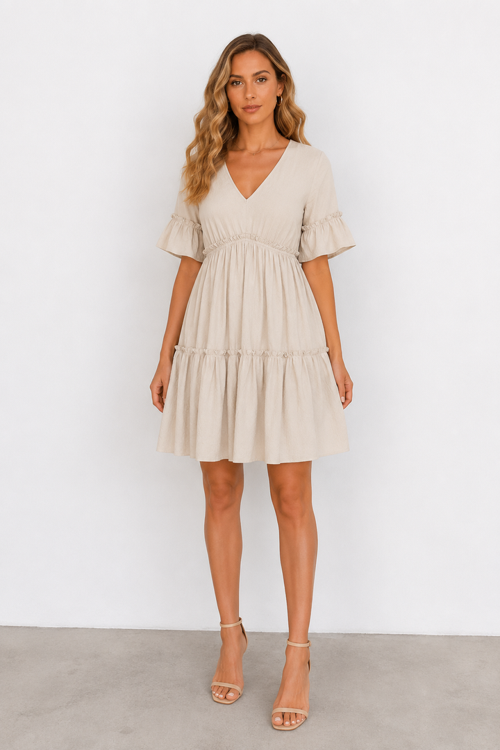 Robe d'été séduisante à col V