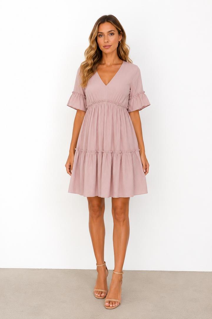 Robe d'été séduisante à col V