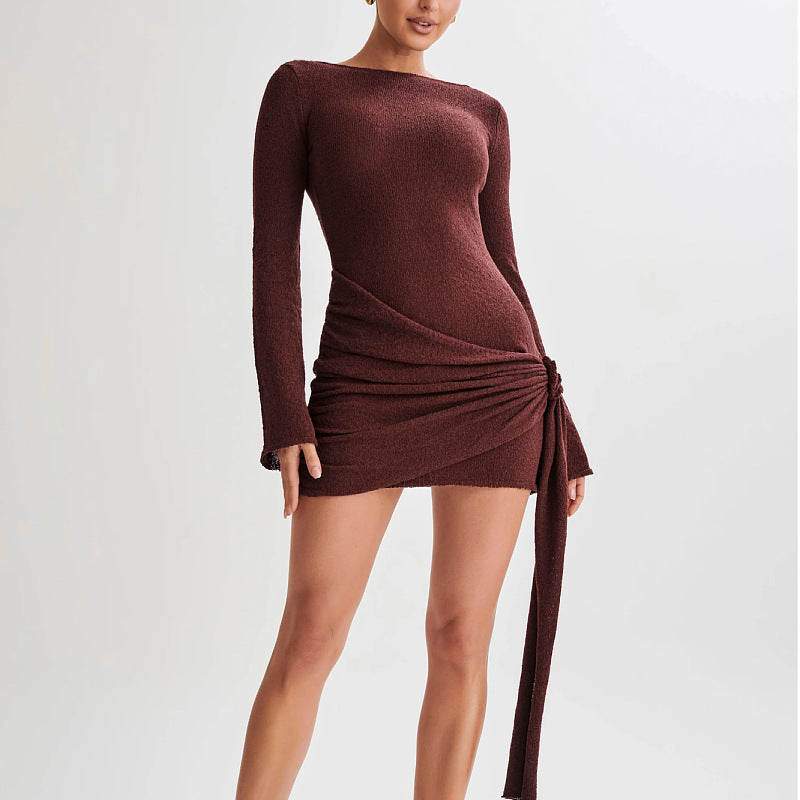 Robe Beige Drapée