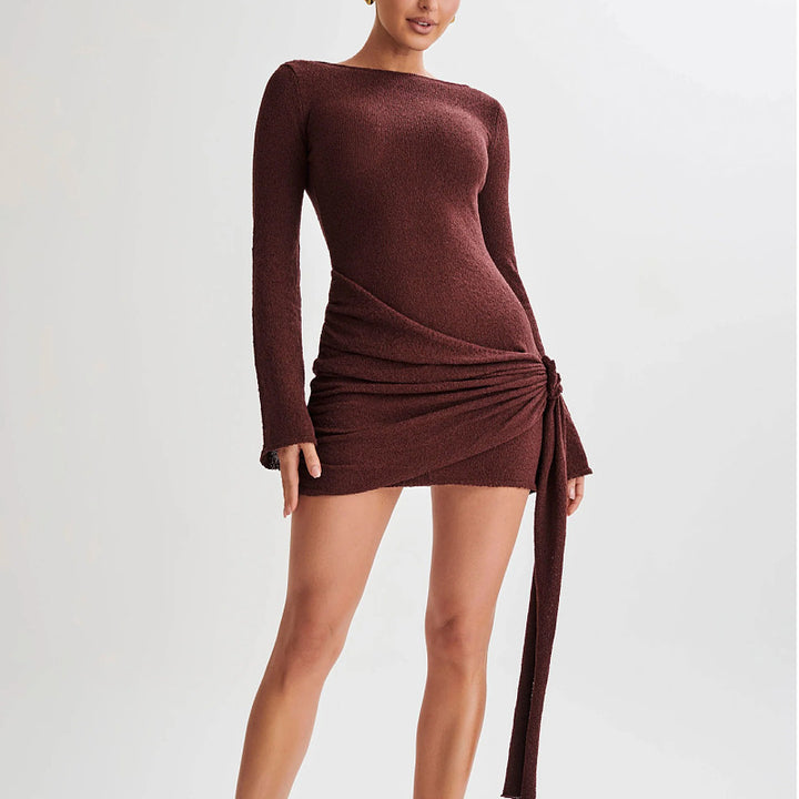 Robe Beige Drapée