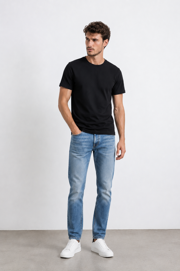 T-shirt Homme en Coton Épais Premium